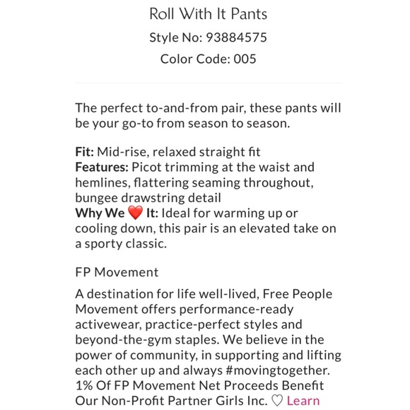 ♥️SALE! Gun Metal *Ultra Soft FREE PEOPLE Roll With It Pants L Pants NWT’S-$100 - Picture 8 of 10